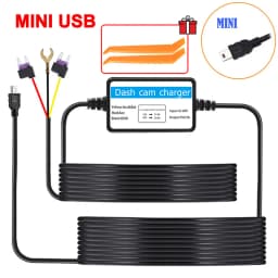 Hardwire Kit Car DVR Dashcam Camera for Low Vol Protection Mini USB Port 12-30V in 5V2.5A 24HParking Monitoring Car Assecories