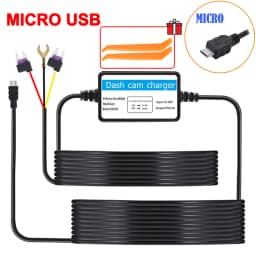Hardwire Kit Car DVR Dashcam Camera for Low Vol Protection Mini USB Port 12-30V in 5V2.5A 24HParking Monitoring Car Assecories
