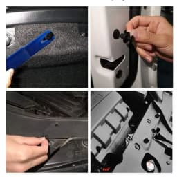 100pcs 8mm Plastic Rivets Fasteners Screw Car Bumper Fender Black Rivet Car Fastener Clips for Toyota Focus Kia Nissan Yamaha