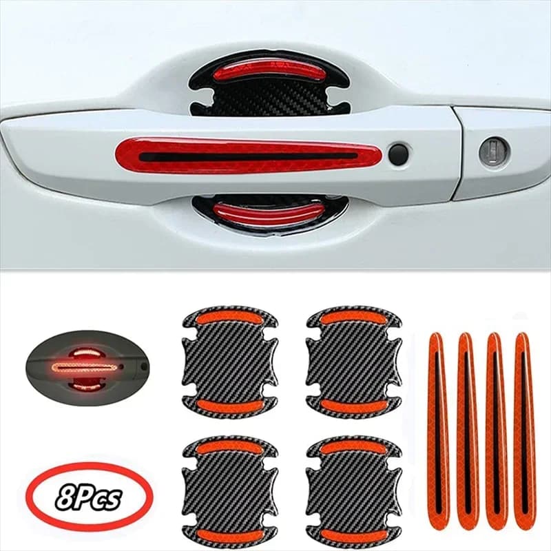 Car Door Handle Reflective Sticker Protection Sticker Door Handle Paint Surface Anti-scratch Reflective Sticker Car Accessories