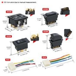 Universal DC 12V 20A Car Electric Power Window Control Switch 5-pin ON/OFF Window Regulator Switch Accessories