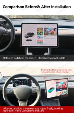 Model Y 3 Swivel Mount Kit Model 3 Highland Y Juniper YL 4-Direction Screen Rotation Bracket GPS Navigation Rotating Holder