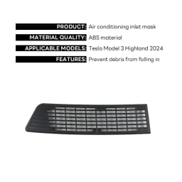 For Tesla New Model 3 Highland Air Flow Vent Cover Trim Anti-Blocking Prevention Intake Cover Accessories