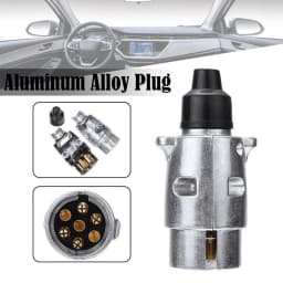7 Pin Plug Trailer Truck Aluminium Alloy Towing Electrics 12V Connector Replacement For RV Truck EU Plug New