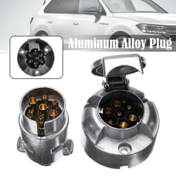 7 Pin Plug Trailer Truck Aluminium Alloy Towing Electrics 12V Connector Replacement For RV Truck EU Plug New
