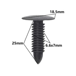 Universal 40PCS Black Plastic Rivet Push in 5mm 6mm 7mm 8mm Car Trunk Roof Trim Panel Fastener Clip