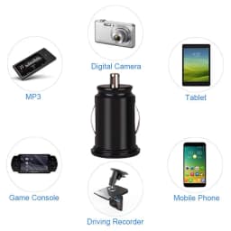 Dual USB Car Charger 5A Fast Charing 2 Port 12-24V Cigarette Socket Lighter Car USBC Charger For All Smart Phones Adapter