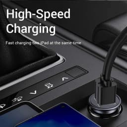 Dual USB Car Charger 5A Fast Charing 2 Port 12-24V Cigarette Socket Lighter Car USBC Charger For All Smart Phones Adapter
