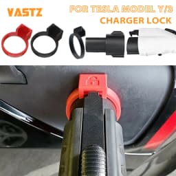 VASTZ Charger Lock for Tesla Model 3 Y Works with Non Flange Adapter Not Work with Model S/X 2017 to 2024 Car Accessories
