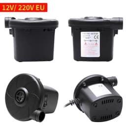 EAFC 220V/12V Electric Inflatable Pump Quick Air Filling Compressor With 3 Nozzles for Car Camping Life Buoy Boat Cushion