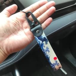 Hokkaido Waves Series Keychain Nylon Thermal Transfer Key Ring Strap Lanyard Jdm Modified for Honda Toyota Moto Auto Accessories