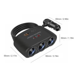 PD QC3.0 Dual USB Socket 120W Car Cigarette Lighter Splitter 12V 24V Fast Charger Plug Phone Power Adapter for Car Xiaomi iPhone