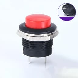 12V Momentary Push Button Switches For Car Boat Truck Ignition Switch Replacement Parts 16mm OFF- ON Push Button Switch