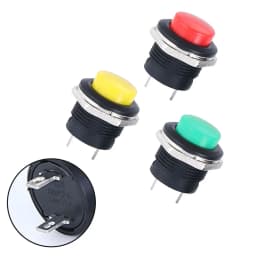 12V Momentary Push Button Switches For Car Boat Truck Ignition Switch Replacement Parts 16mm OFF- ON Push Button Switch