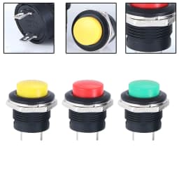 12V Momentary Push Button Switches For Car Boat Truck Ignition Switch Replacement Parts 16mm OFF- ON Push Button Switch