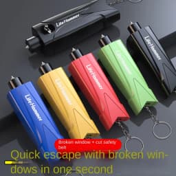Car Safety Hammer Auto Emergency Glass Window Breaker Seat Belt Cutter Life-Saving Car Emergency Escape Hammer Survival Whistle