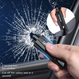 Car Safety Hammer Auto Emergency Glass Window Breaker Seat Belt Cutter Life-Saving Car Emergency Escape Hammer Survival Whistle