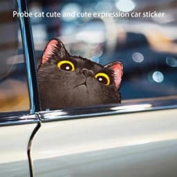 Probe Cat Creative Expression Car Stickers Electric Motorcycle Body Triangle Window Luggage Laptop Stickers Fun Car Stickers