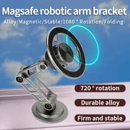 Metal Magnetic Car Phone Bracket with 360Degree Rotating Accessory Foldable Ventilated Magnet Gps Cars Accessories for Phones