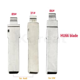 10pcs 31# 86# 89# HU66 Metal Uncut Blank Flip Remote Key Blade for VW Passat Bora Seat Skoda Audi for Keydiy KD Xhorse VVDI JMD