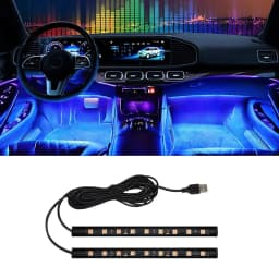 Car Neon Light Foot Light LED Interior Decoration Backlight Cigarette Lighter 5V USB Atmosphere Lamp Vehicle Accessories