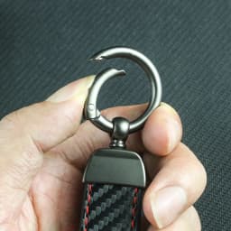 Car Carbon Fiber Leather Rope Keychain Key Chain Pendant Keyring Horseshoe Buckle for RAPTOR S-MAX STline TRANSIT Accessories