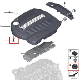 For BMW 4 5 6 7 SERIES F32 F33 F36 E60 E61 F07 F10 F11 G30 G31 F06 F12 F13 F32 F01 F02 Engine Cover Trim Rubber Mountings Rubber