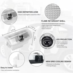 2Pcs LED Car Door 3D Projector Lights For Infiniti EX25 EX35 EX37 QX50 QX56 QX70 QX80 Q50 Q60 M25 M35 M37 FX37 FX50 G37 G25 2022