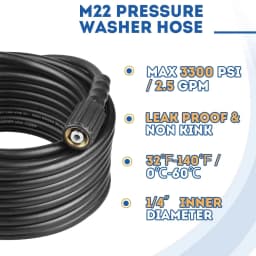 High Pressure Washer Hose Cord Pipe CarWash Hose Water Cleaning Extension Hose M22-Pin 14/15 for Karcher Elitech Interskol Huter