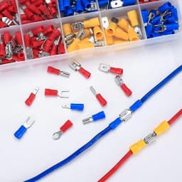 280 Pcs Electrical Cable Connectors Assorted, Insulated Wire Cable Crimp U-Type Fork Spade Butt Ring Connector Assortment Kit