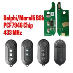 JINGXIN Car Key For Fiat 500L Ducato For Citroen Jumper For Peugeot Boxer 2008-2015 Marelli BSI FCC RX2TRF198 PCF7946 433ASK Key