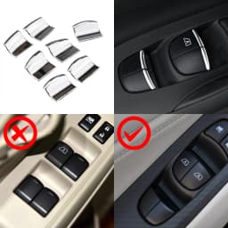 Car Windows Lift Trim Cover for Nissan X-Trail T32 Altima Qashqai J11 Navara Teana Rogue Versa March Serena Juke Kicks Terra
