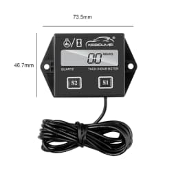 Digital Motor Speedmeter Engine Hour Meter Tachometer Gauge RPM LCD Display For 2/4 Stroke Boat Motorcycles Chainsaw