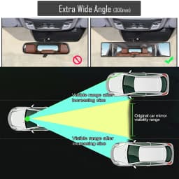 Universal Anti-Glare Wide Angle Convex Rearview Mirror Car Interior Rear View Baby Child Seat Safety Monitor Blue Sun Visor Gogg