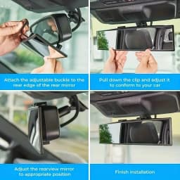 Universal Anti-Glare Wide Angle Convex Rearview Mirror Car Interior Rear View Baby Child Seat Safety Monitor Blue Sun Visor Gogg