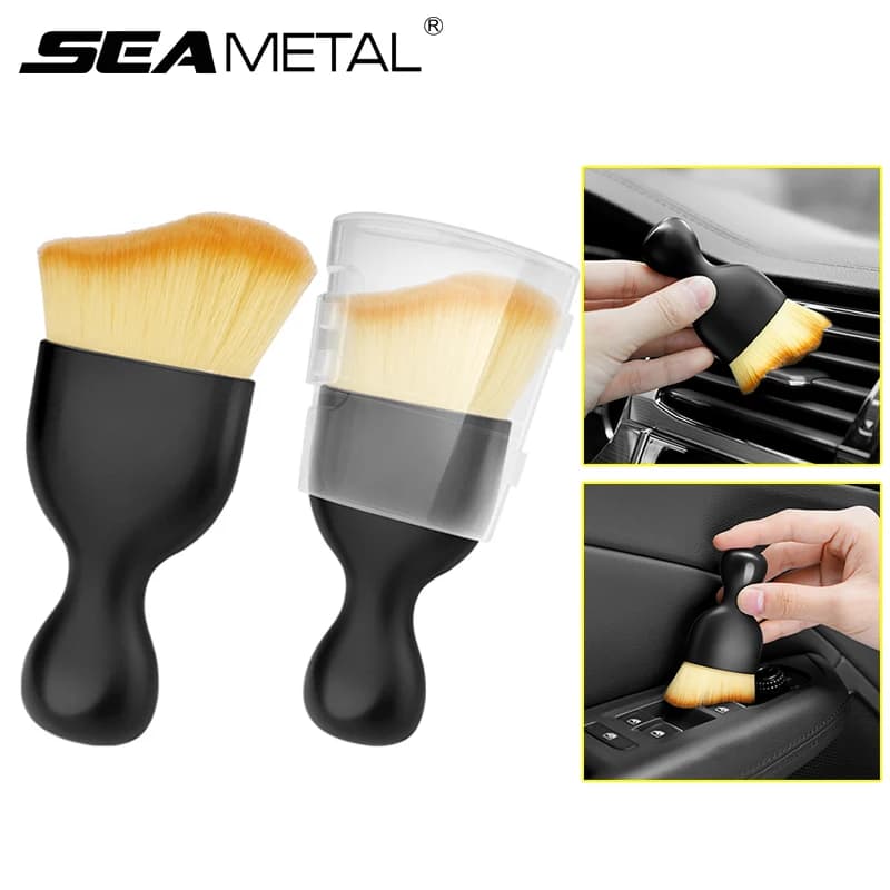 SEAMETAL Car Interior Cleaning Brush Ultra-Soft Scratch Free Duster Sweeping Brush Air Vent Car Detailing Gap Dust Removal Tool