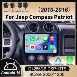 Android 16 Carplay For Jeep Compass Patriot 2010 2011 2012 2013 2014 2015 2016 Car Radio Multimedia Player Stereo Head Unit 2din