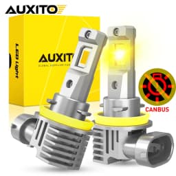 AUXITO 2Pcs CANBUS H8 H11 LED Fog Light Bulbs H9 H16JP 9005 HB3 9006 HB4 3000K Amber Yellow Led Daytime Running Driving Lamp