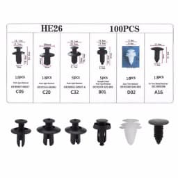 Auto Fastener Clip Kit Fender Rivet Clips Car Body Push Retainer Pin Rivet Bumper Door Trim Panel Retainer Car Clips Bag Packag