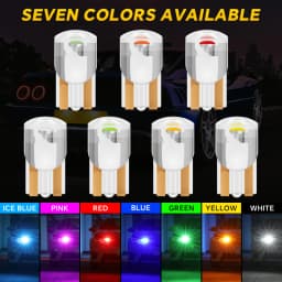 10 Pcs YiRui New LED T10 194 W5W 7000K White Red 12V automotive reading light high brightness small bulb