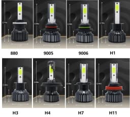 2Pcs LED Car Headlight H4 H7 H1 LED H11 H8 H9 H27 881 Blue 6000K Lemon Green Auto Fog Light H3 9005 HB3 9006 12V LED Bulb
