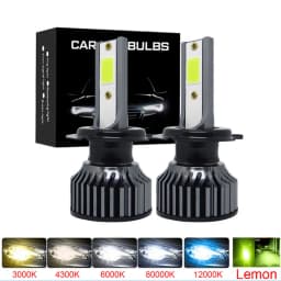 2Pcs LED Car Headlight H4 H7 H1 LED H11 H8 H9 H27 881 Blue 6000K Lemon Green Auto Fog Light H3 9005 HB3 9006 12V LED Bulb