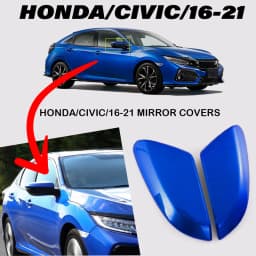 Black/White/Red/Blue/Sliver/Unpainted Side Rearview Mirror Cover Housing For Honda Civic 10th 2016-2021 Car Exterior Accessories