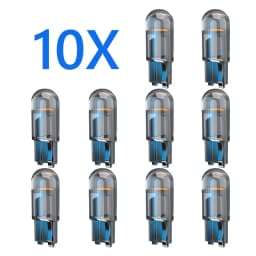 1pc W5W Led T10 Car Light COB Glass 6000K White Auto Automobiles License Plate Lamp Dome Light Reading DRL Bulb Style 12V