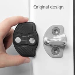 4pcs for Tesla Model Y Model 3 2017-2023 / MODEL3 Highland 2024 Car Door Mute Damping Cushion Silicone Door Lock Buckle Cover