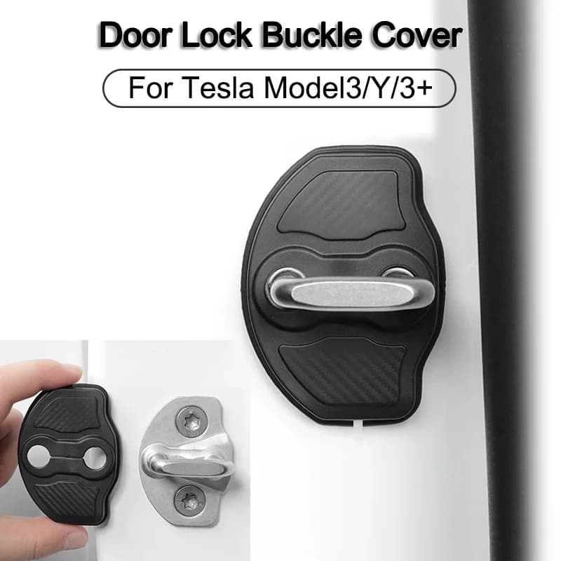 4pcs for Tesla Model Y Model 3 2017-2023 / MODEL3 Highland 2024 Car Door Mute Damping Cushion Silicone Door Lock Buckle Cover