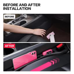 2PCS Car Seat Gap Filler Between Seats Console Organizer Seat Crevice Storage Box Bag Decoration Interior Auto Accessories