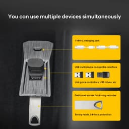 TESY Glovebox USB Hub For Tesla Model YL Y Juniper Launch Model 3 Highland Type-C Digital Splitter Data Transmission Station