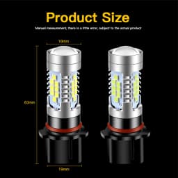 2pcs P13W Canbus No Error For 2008-2012 Audi A4 B8 NonFL LED Bulbs Daytime Running Light DRL Lamp White SH24W Car Accessories