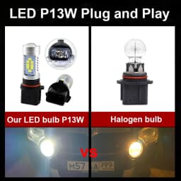 2pcs P13W Canbus No Error For 2008-2012 Audi A4 B8 NonFL LED Bulbs Daytime Running Light DRL Lamp White SH24W Car Accessories
